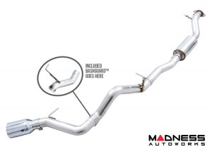 Ford Bronco Performance Exhaust System - Cat Back - Single Rear Exit - AWE - Chrome Tip w/ Bash Guard